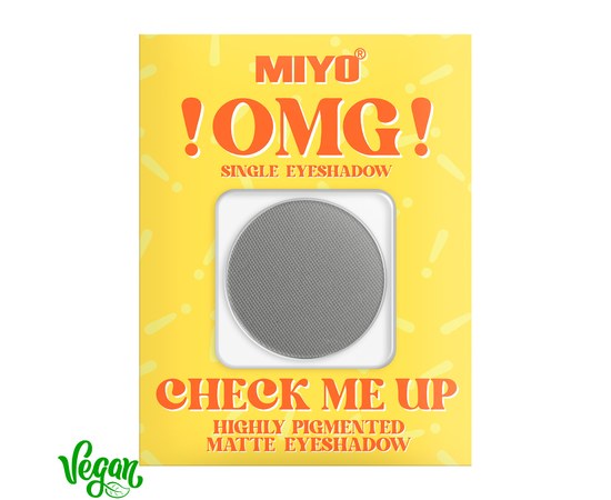 Зображення  Тіні для повік матові високопігментовані Miyo !OMG! Check Me Up Matte Eyeshadow 16 Iron, 1.3 г, Об'єм (мл, г): 1.3, Цвет №: 16