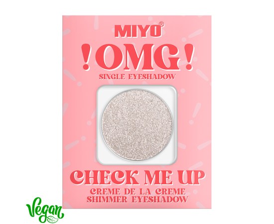 Зображення  Тіні для повік мерехтливі Miyo !OMG! Check Me Up Shimmer Eyeshadow 24 Bullion, 1.3 г, Об'єм (мл, г): 1.3, Варіант: 24