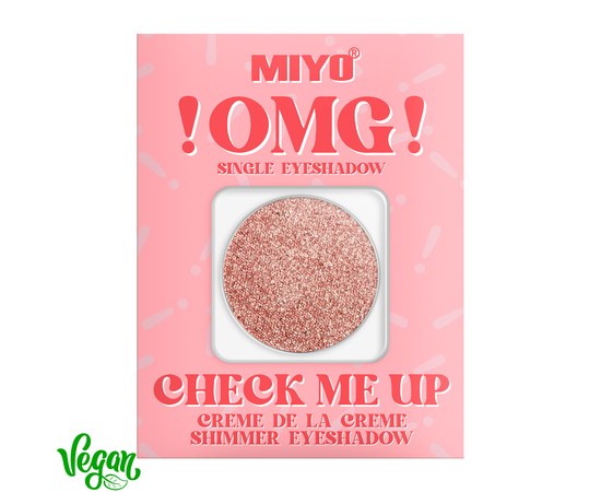 Изображение  Miyo Shimmer Eyeshadow !OMG! Check Me Up Shimmer Eyeshadow 27 Lollypop, 1.3 g, Volume (ml, g): 1.3, Color No.: 27