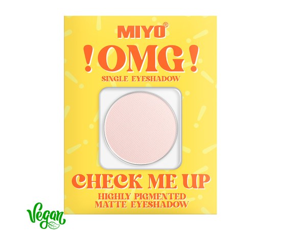 Изображение  Тени для век матовые высокопигментированные Miyo !OMG! Check Me Up Matte Eyeshadow 05 Gravity, 1.3 г, Объем (мл, г): 1.3, Цвет №: 05