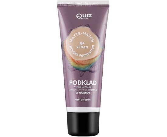 Изображение  Quiz Cosmetics Matte-Match Mousse Foundation 01 Natural, 30 ml, Volume (ml, g): 30, Color No.: 1