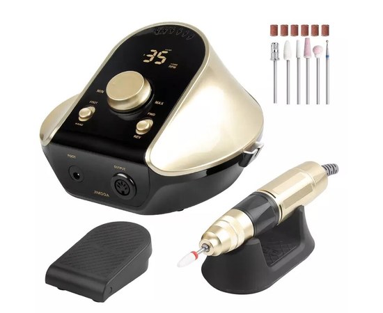 Изображение 7 Фрезер для маникюра и педикюра Nail Drill JMD-306 45 Вт 35000 об, золотой