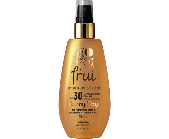 Изображение  Frui Sunny Day SPF 30 sun protection spray safe tan, 150 ml