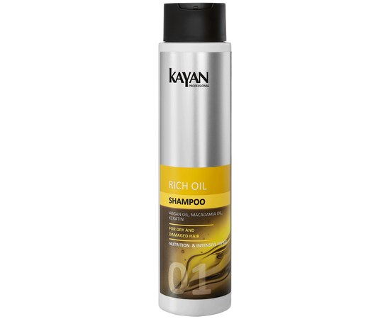Зображення  Шампунь для сухого та пошкодженого волосся Kayan Professional Rich Oil, 400 мл