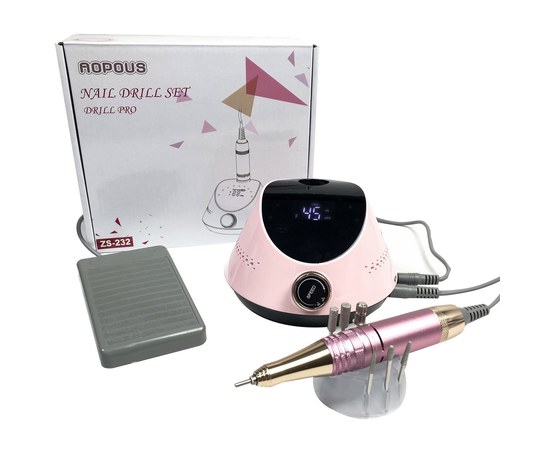 Изображение  Фрезер для маникюра и педикюра Nail Drill ZS-232 65 Вт 45000 об, розовый