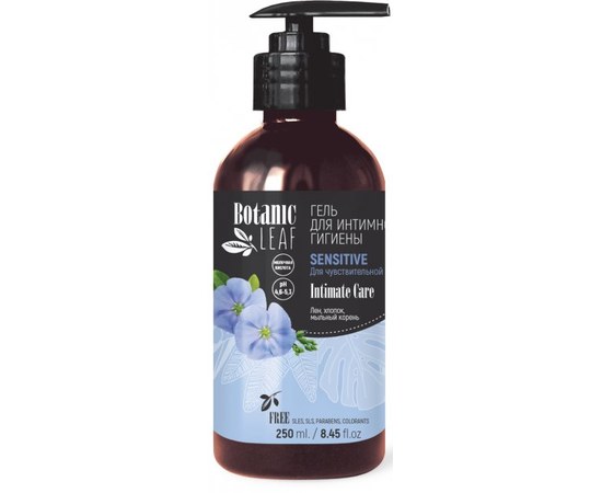 Изображение  Intimate hygiene gel for sensitive skin Botanic Leaf Sensitive, 250 ml