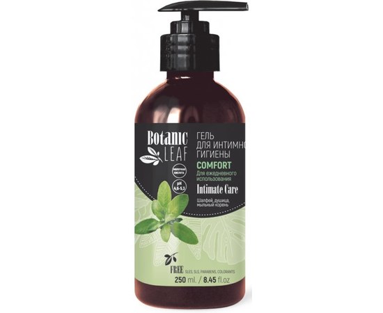 Изображение  Gel for intimate hygiene for daily use Botanic Leaf Comfort, 250 ml