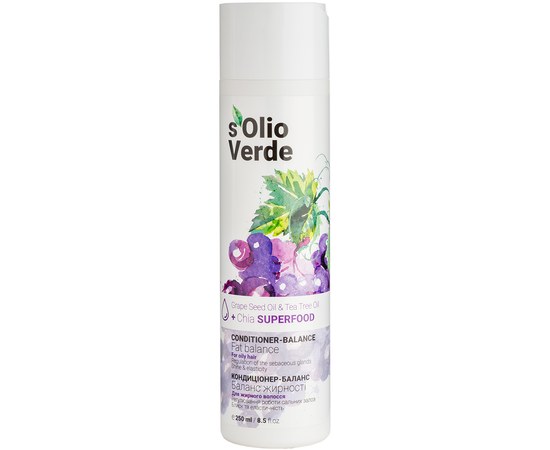 Зображення  Кондиціонер-баланс для жирного волосся Solio Verde Grape Speed Oil, 250 мл