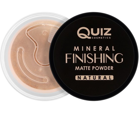 Изображение  Минеральная матовая пудра для лица Quiz Cosmetics Mineral Finishing Matte Powder 02 Natural, 5 г, Объем (мл, г): 5, Цвет №: 02