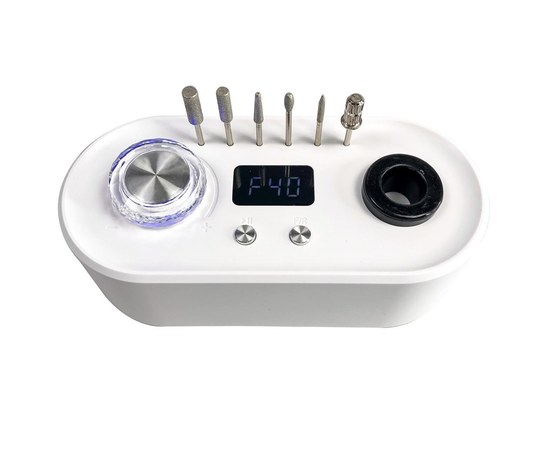 Изображение 4 Фрезер для маникюра и педикюра с фонариком Nail Drill UV-701 50 Вт 40000 об, белый