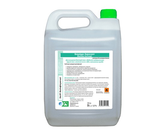 Изображение  Aldehyde-free alcohol-containing disinfectant Blanidas Aerosept 5000 ml, Blanidas, Volume (ml, g): 5000