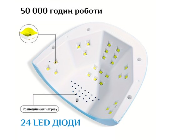 Изображение 5 Лампа для маникюра LED/UV Sun S3 USB 88 Вт, голубая