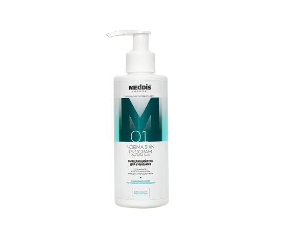 Изображение  Cleansing gel for washing Meddis Norma Skin Program, 200 ml