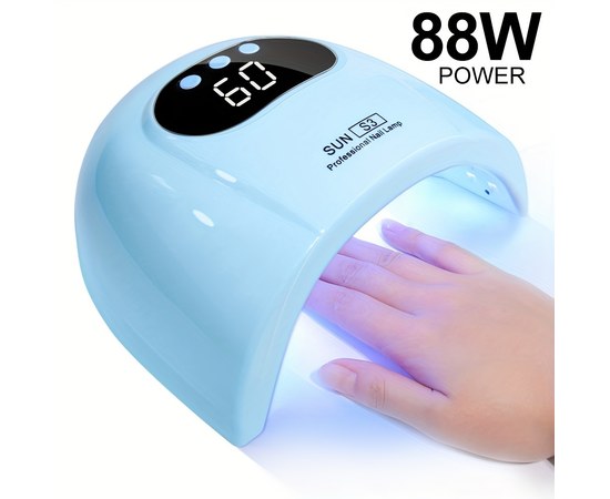 Изображение 2 Лампа для маникюра LED/UV Sun S3 USB 88 Вт, голубая