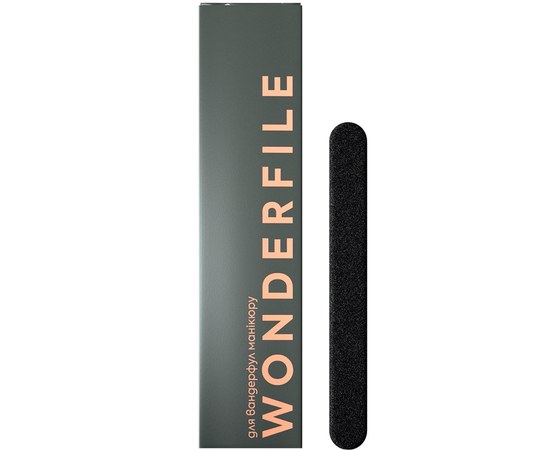 Изображение  Adhesive files on foam Wonderfile in black (130x15 mm 100 grit 20 pcs)