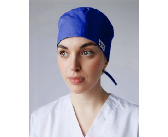 Изображение  Medical classic cap with ties electric, "WHITE COAT" 483-360-704, Color: electrician