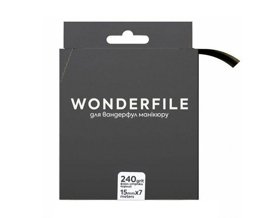 Зображення  Файл-стрічка для пилки Wonderfile in black (130х15 мм 240 грит 7 метрів) 