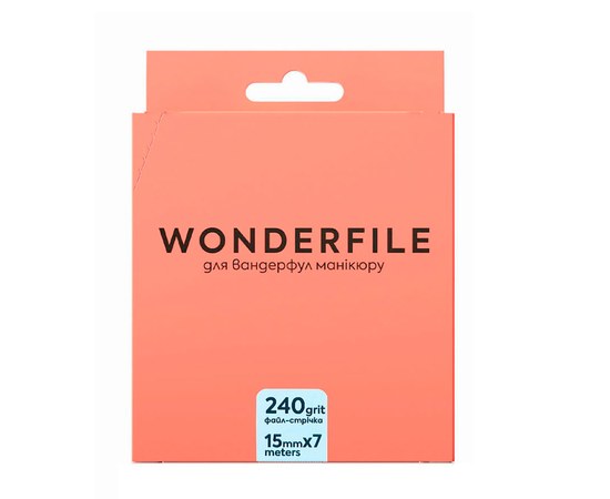 Зображення  Файл-стрічка для пилки Wonderfile in white (130х15 мм 240 грит 7 метрів)