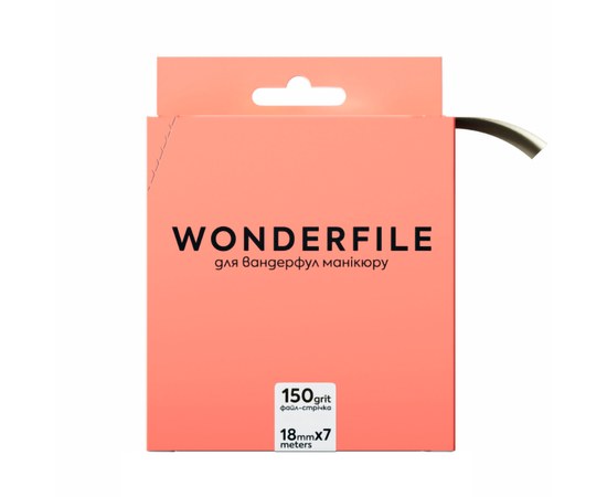 Зображення  Файл-стрічка для пилки Wonderfile in white (160х18 мм 150 грит 7 метрів)