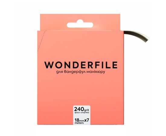 Изображение  File tape for file Wonderfile in white (160x18 mm 240 grit 7 meters)