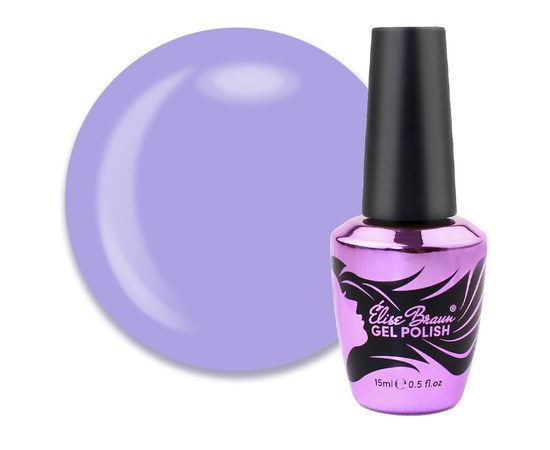 Изображение  Camouflage base for gel polish Elise Braun Cover Base No. 74 violet-lavender, 15 ml, Volume (ml, g): 15, Color No.: 74