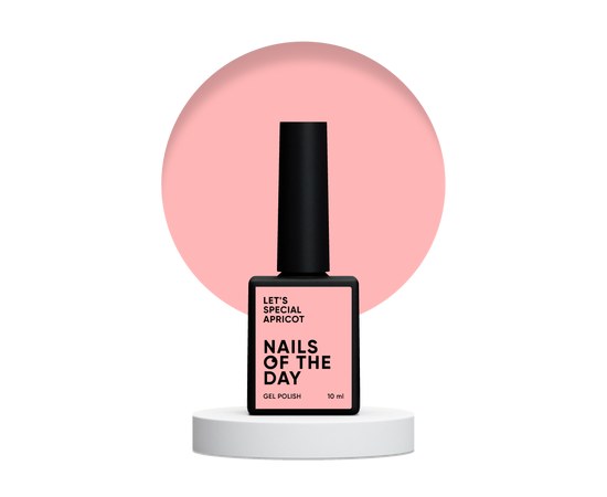 Изображение  Nails of the Day Let's special Apricot - apricot gel nail polish covering one layer, 10 ml, Volume (ml, g): 10, Color No.: Apricot