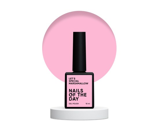 Зображення  Nails of the Day Let’s special Marshmallow - ніжно-рожевий гель-лак для нігтів, що перекриває в один шар, 10 мл, Об'єм (мл, г): 10, Цвет №: Marshmallow