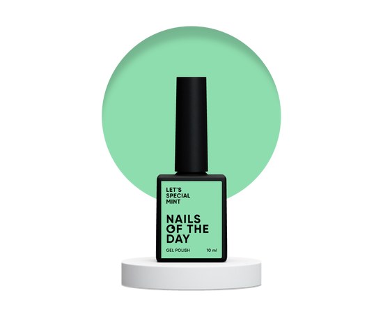 Изображение  Nails of the Day Let's special Mint - mint gel polish for nails covering one layer, 10 ml, Volume (ml, g): 10, Color No.: mint