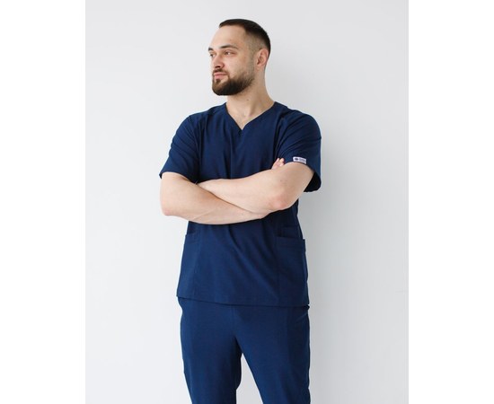 Изображение 2 Medical suit for men Arizona blue s. 54, "WHITE COAT" 482-322-924, Size: 54, Color: blue