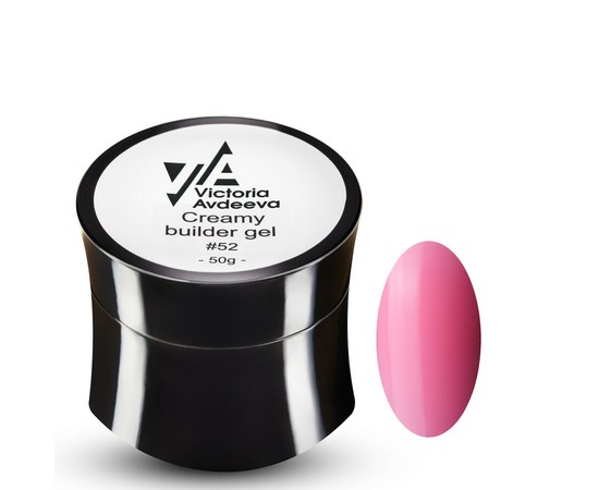 Зображення  Моделюючий крем-гель Victoria Avdeeva Creamy Builder Gel №52, 50 мл , Об'єм (мл, г): 50, Цвет №: 52, Колір: Рожевий