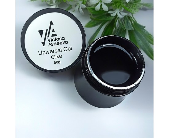 Изображение  Universal nail gel Victoria Avdeeva Universal Gel Clear No. 010, 50 ml, Volume (ml, g): 50, Color No.: 10, Color: Transparent