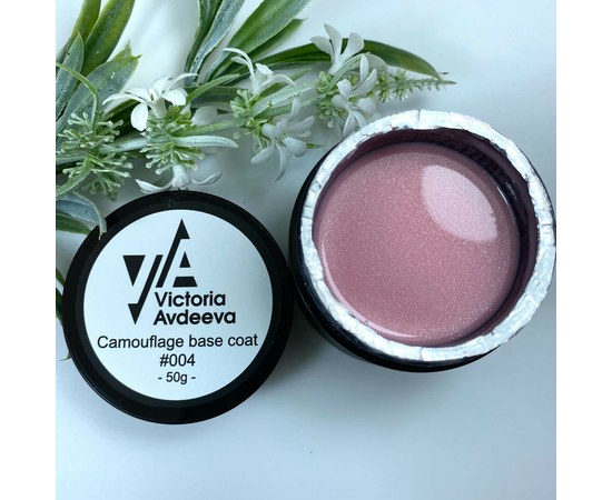 Изображение  Camouflage base Victoria Avdeeva No. 004 Pink shimmer, 50 ml, Volume (ml, g): 50, Color No.: 4, Color: Pink