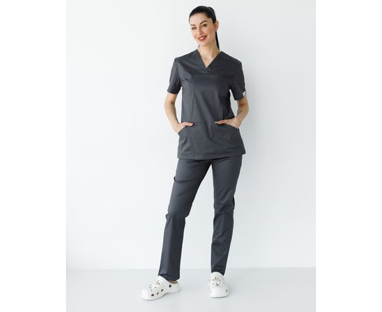Изображение  Medical women's suit Topaz dark gray NEW s. 40, "WHITE COAT" 488-408-705, Size: 40, Color: dark grey