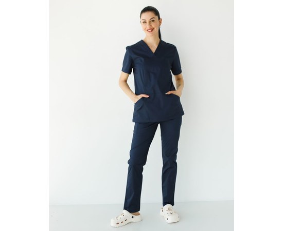Изображение  Medical women's suit Topaz dark blue s. 40, "WHITE COAT" 488-406-705, Size: 40, Color: navy blue