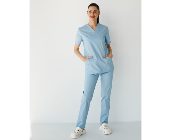 Изображение  Medical women's suit Topaz azure s. 48, "WHITE COAT" 488-333-708, Size: 48, Color: azure