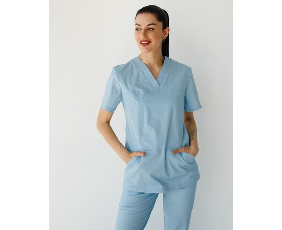 Изображение 3 Medical women's suit Topaz azure s. 52, "WHITE COAT" 488-333-708, Size: 52, Color: azure