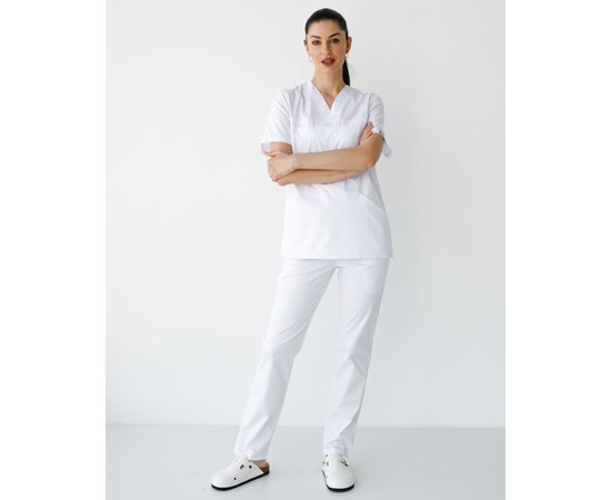 Зображення  Медичний костюм жіночий Топаз білий NEW р. 48, "БІЛИЙ ХАЛАТ" 488-324-705, Розмір: 48, Колір: білий