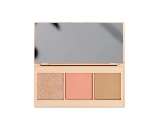 Изображение  Contour palette for face 3 in 1 highlighter, blush and bronzer Paese Contour Palette Peach, 9 g, Volume (ml, g): 9, Color No.: 2