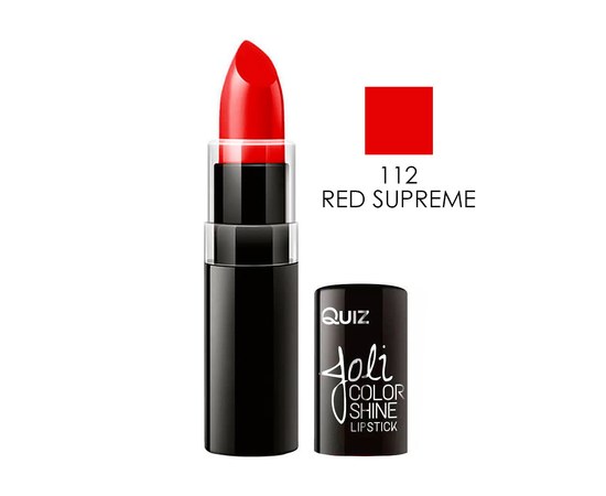 Зображення  Стійка помада для губ Quiz Cosmetics Joli Color Light Lasting Lipstick 112 Red Supreme, 3.6 г