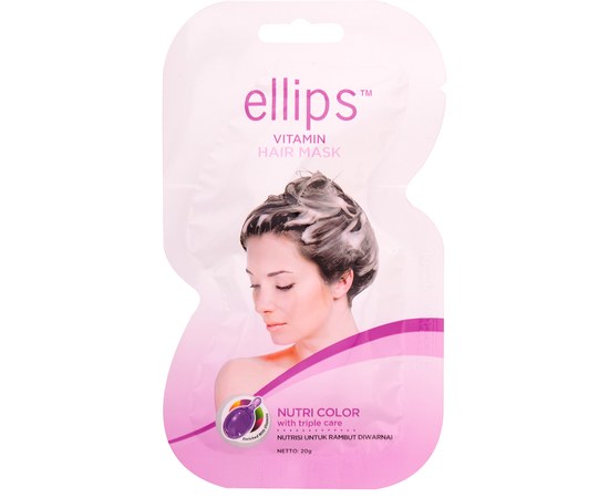 Зображення  Маска для волосся Сяйво кольору Ellips Vitamin Hair Mask Nutri Color, 20 г