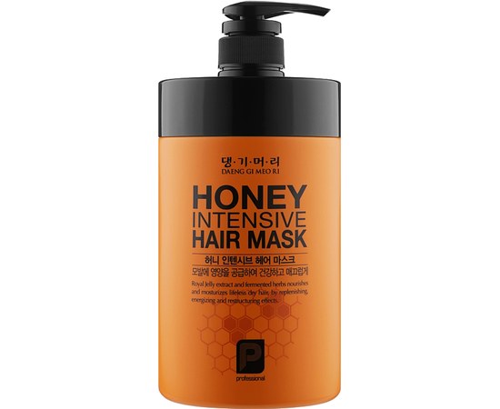 Зображення  Інтенсивна маска для відновлення волосся Медова терапія Daeng Gi Meo Ri Professional Honey Intensive Hair Mask, 1000 мл, Об'єм (мл, г): 1000