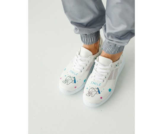 Изображение  Medical shoes women's sneakers open heel Supper Teeth s. 37, "WHITE COAT" 347-324-936, Size: 37, Color: supper teeth