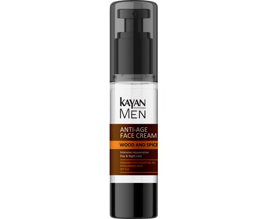 Зображення  Антивіковий крем для обличчя Kayan Professional Men Wood and Spice, 50 мл