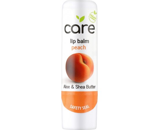 Изображение  Lip balm with aloe and sweet almond oil Quiz Cosmetics Lip Care peach, 4 g