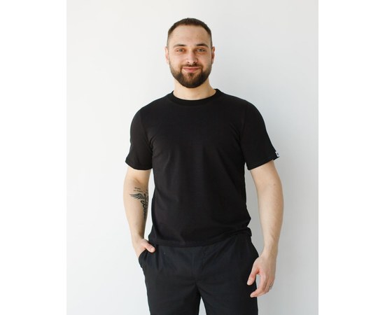 Зображення  Медична базова футболка чоловіча чорна р. XL, "БІЛИЙ ХАЛАТ" 500-321-924, Розмір: XL, Колір: чорний