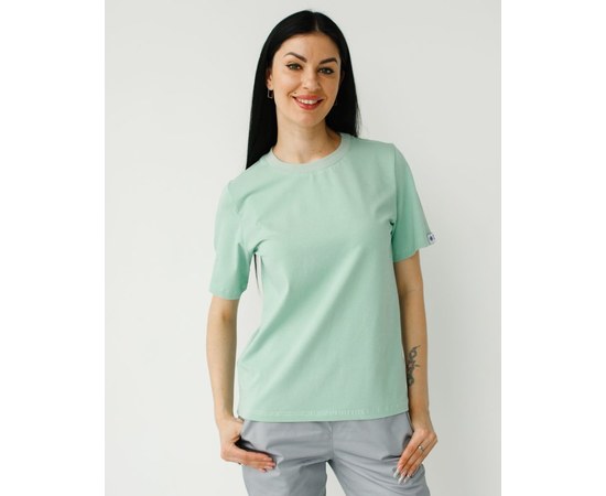 Изображение  Medical basic T-shirt for women menthol s. S, "WHITE COAT" 498-441-924, Size: S, Color: menthol