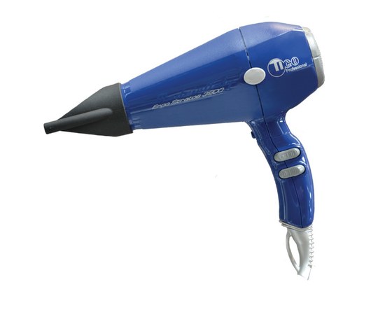 Изображение  Professional hair dryer with ionization TICO Professional Ergo Stratos 3900 ION Blue (100003IONBL), 2000 W
