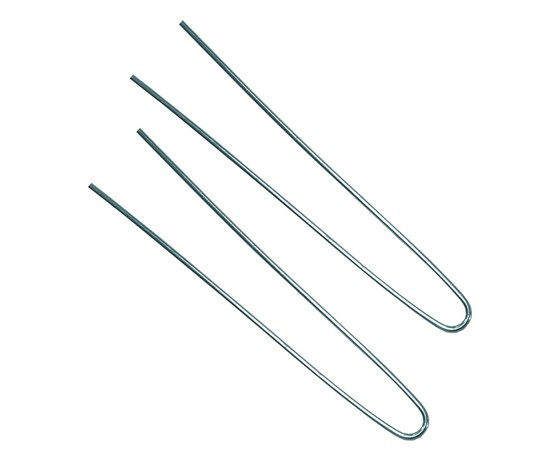 Изображение  Straight hairpins without tips TICO Professional (300580) 80 mm silver, 100 g