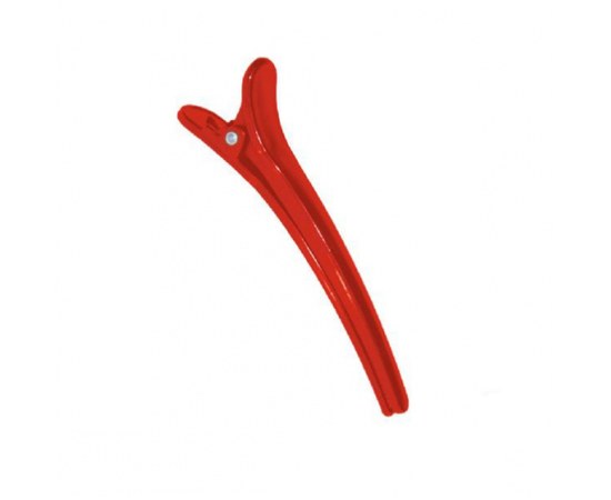 Изображение  Plastic hair clip TICO Professional red (300606), 12 pcs