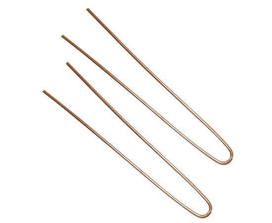 Изображение  Straight hairpins without tips TICO Professional (300645) 80 mm brown, 200 g
